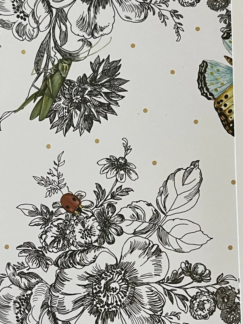 MacKenzie-Childs Butterfly Toile Placemat Set in White, Green, Yellow, Purple